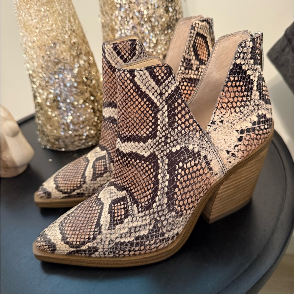 Vince Camuto Snakeskin Ankle Booties